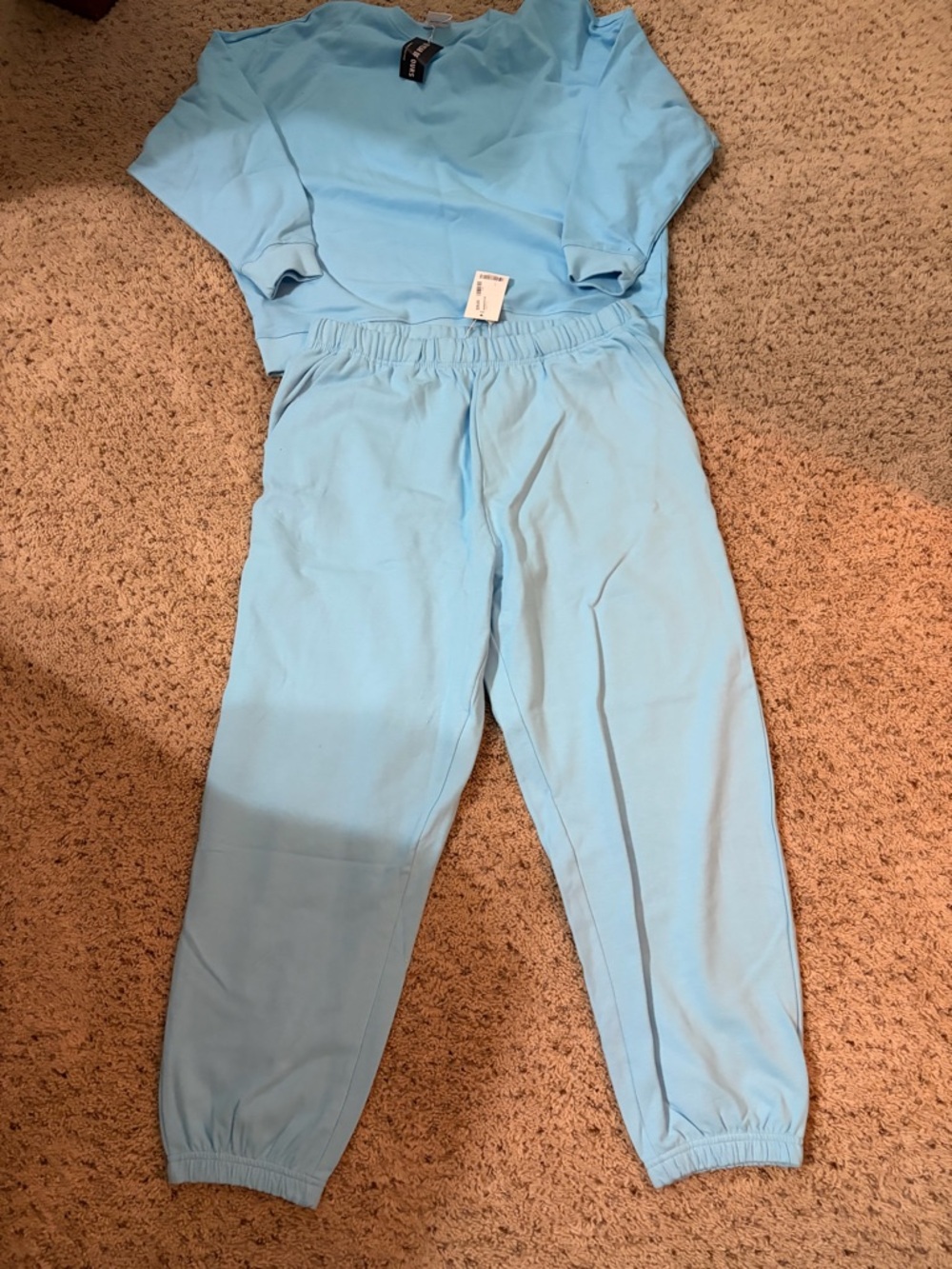 Year of Ours Sky Blue Pajama Set - Pullover Top & Elastic Waist Pants